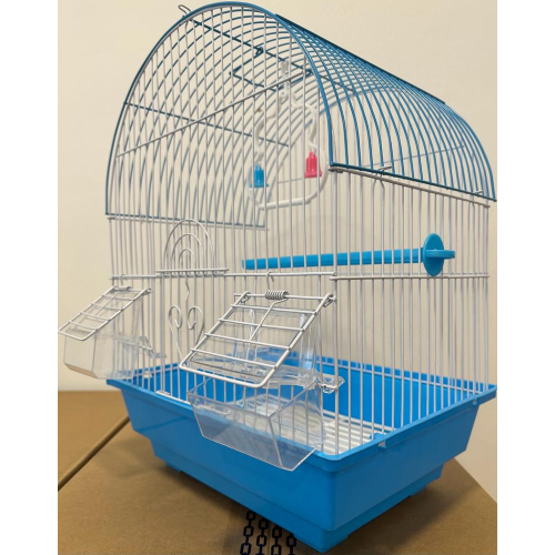 METAL BIRD CAGE A100 CM 28X38X21 - LIGHT BLUE METAL BIRD CAGE A100 CM 28X38X21 - LIGHT BLUE
